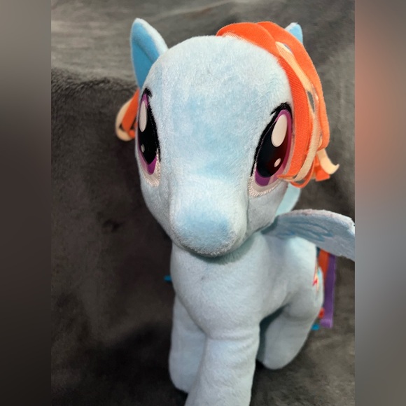 My Little Pony 2012 Rainbow Dash 12” Stuffed Plush Animal Toy MLP Blue Horse - Picture 4 of 11